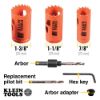 Picture of Klein Tools 3-Piece Electrician'S Hole Saw Kit With Arbor Part# - 32905