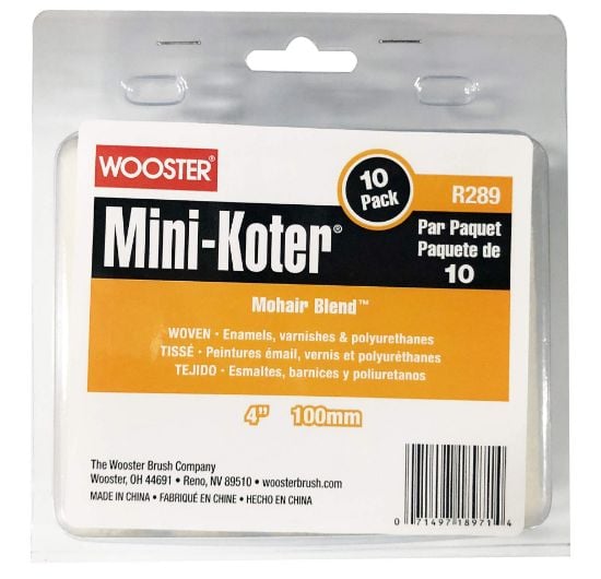 Picture of Wooster 4" Mini-Koter Mohair 1/4" 10-Pk Mini Rlrs Case=6 Part# - 00R1190040