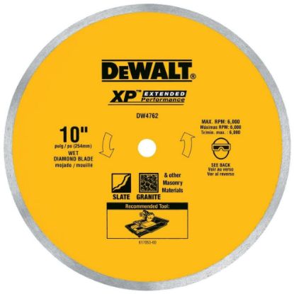 Picture of Dewalt® 10" Porcelain Tile Blade Part# - Dw4762