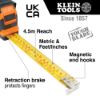 Picture of Klein Tools Tape Measure  7.5-Metermagnetic Double-Hook Part# - 9375