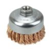 Picture of Weiler® 4" Single Row Cup Brushknotted Wire .020 Brinze Part# - 12776