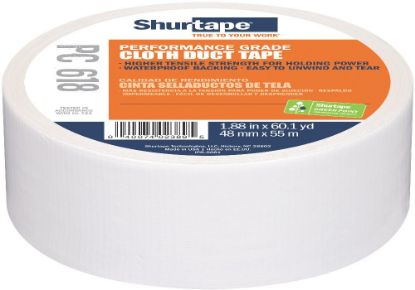 Picture of Duck Pro Shurtape 2"X60Yds White Duct Tapepolycoated Part# - 203672