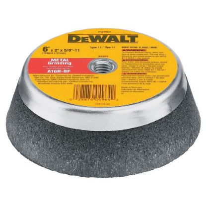 Picture of Dewalt® 6"X2"X5/8-11 Metal Grindsteel Cup Wheel Type 11 Part# - Dw4964