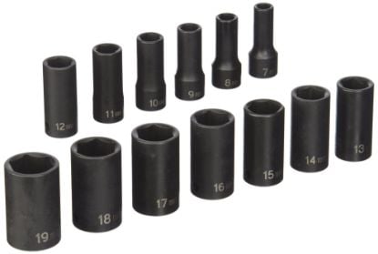 Picture of Grey Pneumatic 3/8" Drive 13 Piece Semi-Deep Metric Set Part# - 1213Msd