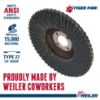 Picture of Weiler® 4" Tiger Paw Abrasive Flap Disc- Flat- - 40Z- 5/ Part# - 51101