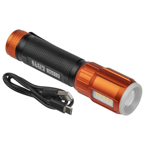 Picture of Klein Tools Rechargeable Led Flashlight With Worklight Part# - 56412