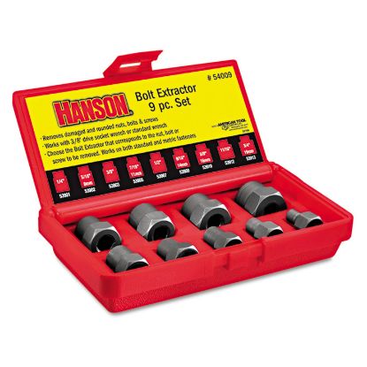 Picture of Irwin® 9 Piece Bolt Extractor Set 1/4-3/4" W/3/8" Drv Part# - 54009