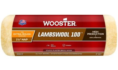 Picture of Wooster 9" Lambswool 100 1-1/4"Nap Roller Cover Part# - 00R2930090