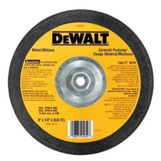 Picture of Dewalt® 9"X1/4"X5/8-11 Fast Cut Part# - Dw4954