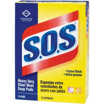 Picture of Clorox® S.O.S. Steel Wool Soap Pads  15/Bx Part# - Clox88320