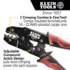 Picture of Klein Tools Ratcheting Crimper  10-22 Awg - Insul Terminals Part# - 3005Cr