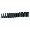 Picture of Grey Pneumatic 3/8" Drive 13 Piece Semi-Deep Metric Set - 12 Po Part# - 1203Msd