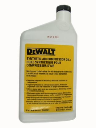 Picture of Dewalt® Compressor Oil Synthetic1 Quart Part# - D55001