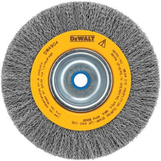 Picture of Dewalt® 6" Crimped Bench Wire Wheel 5/8-1/2 Arbor Part# - Dw4905