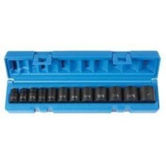 Picture of Grey Pneumatic 3/8" Drive 12 Pc. Standard Length Set - 12 Point Part# - 1202