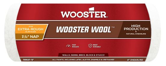 Picture of Wooster 9" Wooster Wool 1-1/2" Roller Cover Part# - 0Rr6370090