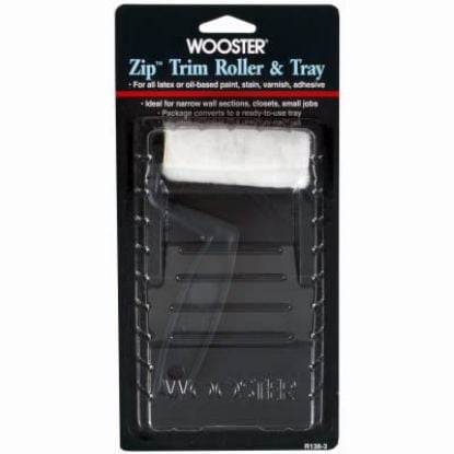 Picture of Wooster 3" Zip Trim Roller 3/16"Nap & Tray Part# - 00R1380030