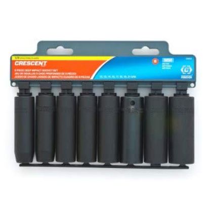 Picture of Crescent® 8 Pc1/2" Drive Imp Socket Setdeepmm Part# - Cims3N