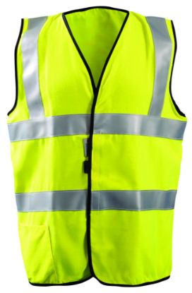 Picture of Occunomix Prem Fl Resist Dual Strsolid Vest Cl 2 Yw Xl Part# - Lux-Ssfg/Fr-Yxl