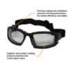 Picture of Kleenguard™ Safety Glasses Anti-Fogclear Lenses  Blk Frame Part# - 65335