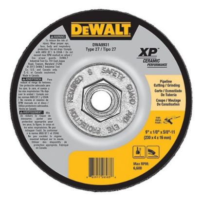 Picture of Dewalt® 9" X 1/8" X 5/8"-11 Ceramic Abrasive Part# - Dwa8931