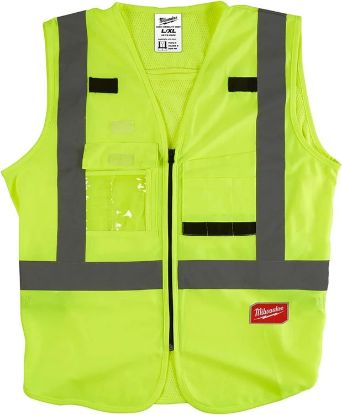 Picture of Milwaukee® Tool Class 2 Hi-Vis Safety Vests L/Xl Yellow Part# - 48-73-5022