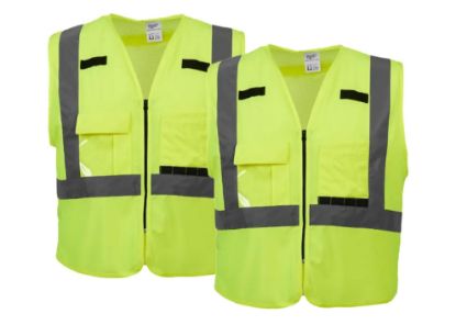 Picture of Milwaukee® Tool Class 2 Hi-Vis Safety Vests 4X/5X Yellow Part# - 48-73-5024