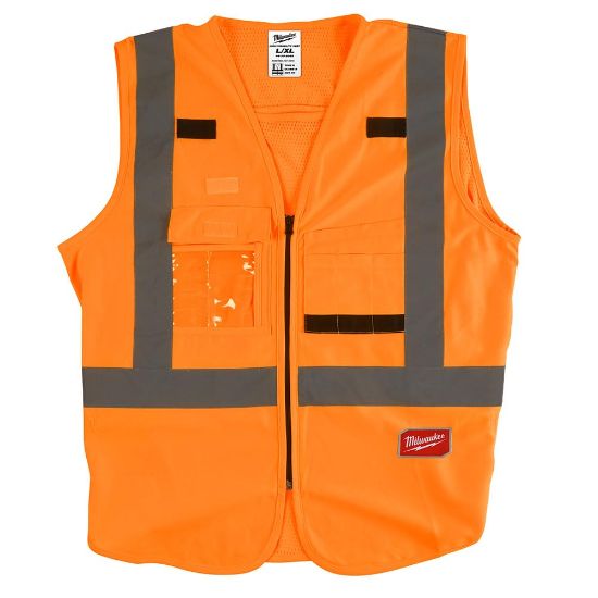 Picture of Milwaukee® Tool Class 2 Hi-Vis Safety Vests L/Xl Orange Part# - 48-73-5032