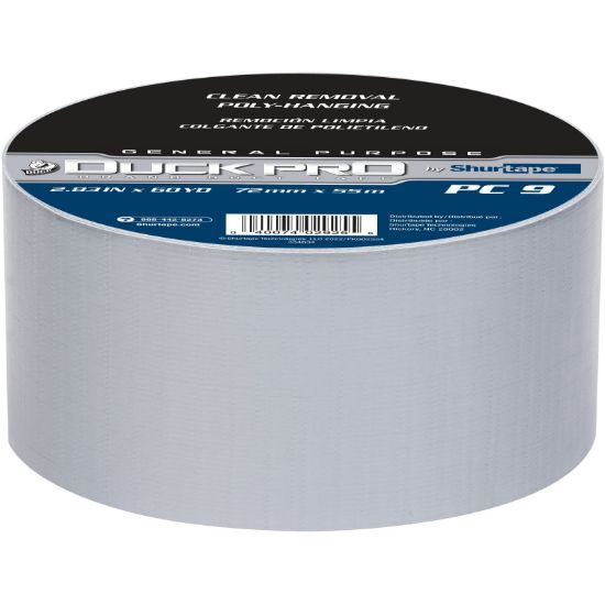 Picture of Duck Pro Shurtape Pc 009 Sil-72Mm X 55M-16Rls/Cs-H Part# - 105473