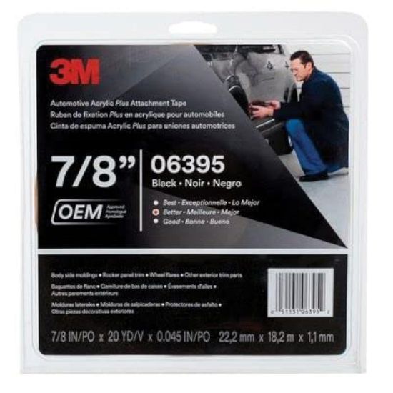 Picture of 3M™ 3M Auto Acrylic Plus Tape 06395 Bk 7/8" X 10 Yd Part# - 7000126565