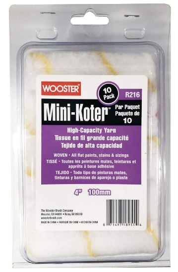 Picture of Wooster 4" Mini-Koter Poly Yarn10-Pk Mini Rlrs Case=6 Part# - 00R1160040