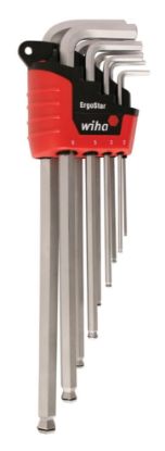 Picture of Wiha Tools 9 Pc. Magic-Ring Long Metric Ball End Hex L-Key Part# - 66990