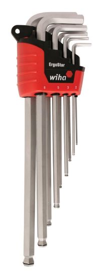 Picture of Wiha Tools 9 Pc. Magic-Ring Long Metric Ball End Hex L-Key Part# - 66990