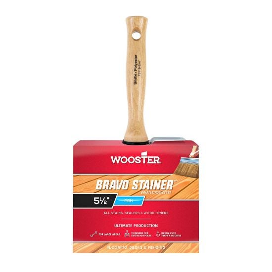 Picture of Wooster 5-1/2" Bravo Stainer Bristle/Poly Part# - 0F51190054