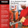 Picture of Ridgid® 818 18" Aluminum Straight Pipe Wrench Part# - 31100