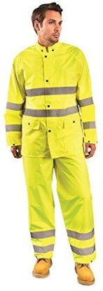 Picture of Occunomix Breathable Rain Jacket Yellow  M  Class 1 Part# - Lux-Trjkt-Ym