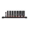 Picture of Milwaukee® Tool 8Pc Shockwave Imp Duty 3/8"" Dr Met Deep 6Pt Skt Part# - 49-66-7021