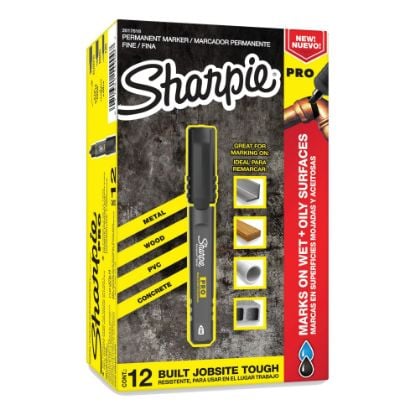 Picture of Sharpie® Sharpie Pro Fine Point Black 12 Count Part# - 2017818