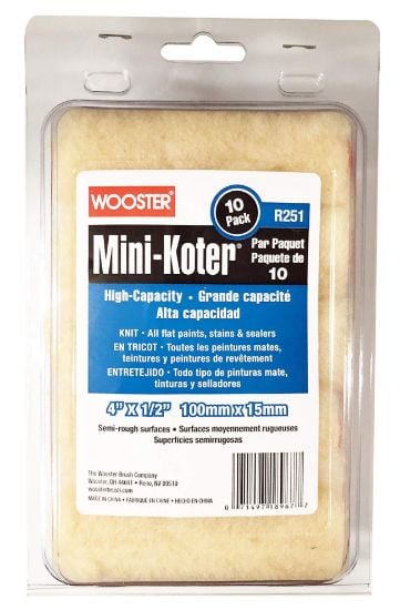 Picture of Wooster 4" Mini-Koter Knit 1/2"10-Pk Mini Rlrs Case=6 Part# - 00R1510040