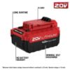 Picture of Porter Cable 20V Max Lithium Ion 4.0Amp Hour Battery Part# - Pcc685L