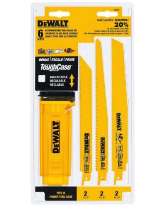 Picture of Dewalt® 6 Piece Bi-Metal Reciprbld Set W/Telescoping Cs Part# - Dw4896