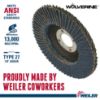 Picture of Weiler® 4-1/2" Wolverin Flapdiscflat 40Z 7/8 Arbor Hole Part# - 31402