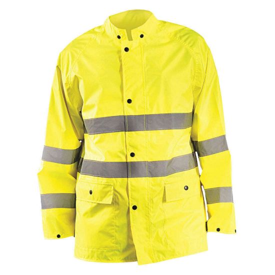 Picture of Occunomix Breathable Rain Jacket Yellow  2X  Class 1 Part# - Lux-Trjkt-Y2X