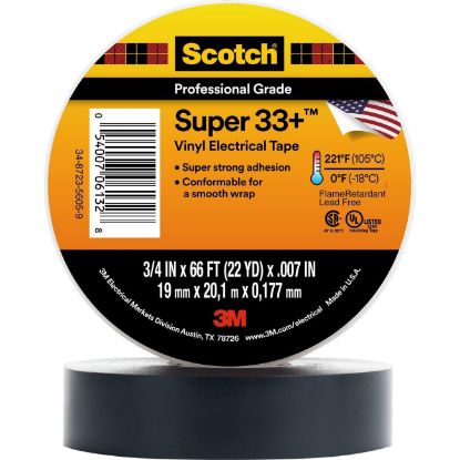 Picture of Scotch® Scotch Super 33+ Vyl Elect Tp 1X36Y Bk Part# - 7000043003