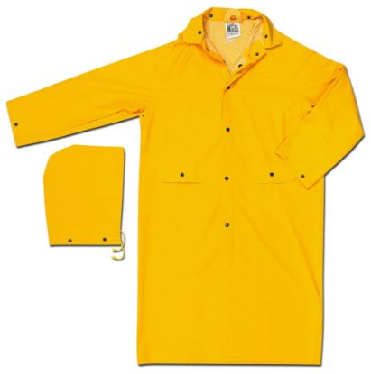 Picture of Mcr Safety Classic- .35Mm- Pvc/Polyester- 49" Coat- Yellow Part# - 200Cxl