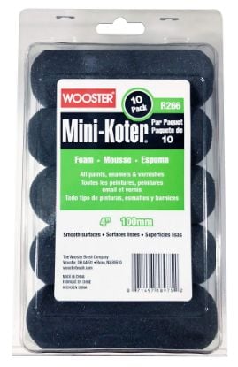 Picture of Wooster 4" Mini-Koter Foam 10-Pkmini Rlrs Case=6 Part# - 00R1660040