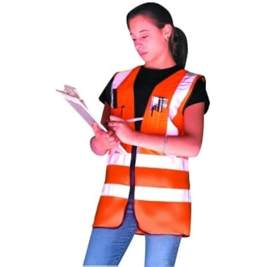 Picture of Occunomix Occulux Surveyors Vest:Orange Part# - Lux-Ssfs-O3X