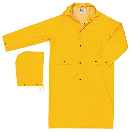 Picture of Mcr Safety Classic- .35Mm- Pvc/Polyester- 49" Coat- Yellow Part# - 200Cl