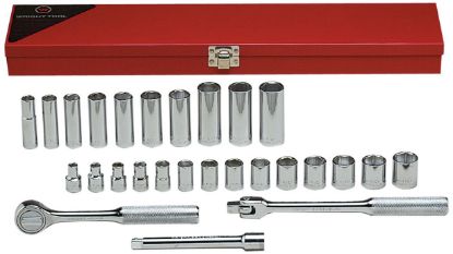 Picture of Wright Tool 27Pc.3/8"Dr.Metric Socket Set W/Case 6-Point Sta Part# - 377