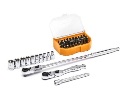 Picture of Gearwrench® 1/4Dr Lck Flx Hd Rat & Bit Drv Set 43 Pc Part# - 81031